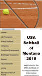 Mobile Screenshot of montanaasasoftball.com