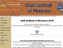 Tablet Screenshot of montanaasasoftball.com
